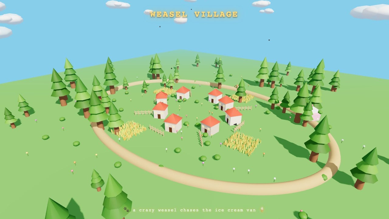 Actual frame from Weazel Village.